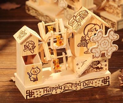 激光雕刻木制音樂盒